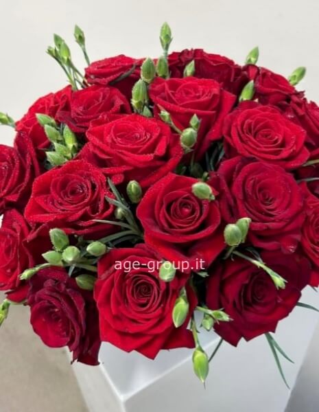 Bouquet di rose e garofani