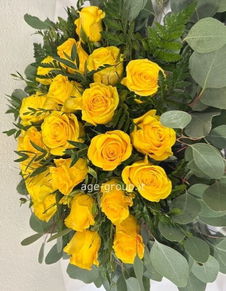 Cuscino funebre di rose 