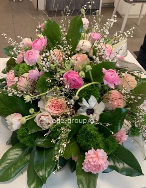 Cuscino funebre rosa 