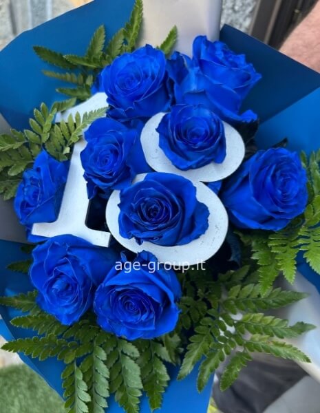 Bouquet di rose blu 